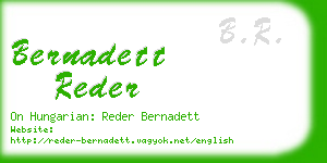 bernadett reder business card